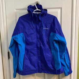 Columbia Blue Spring Lightweight Women’s Jacket Size XL Outdoor Hiking Summer